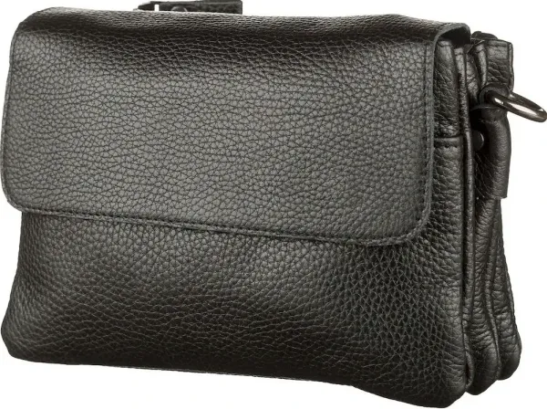 Чоловіча сумка SHVIGEL 11038 шкіряна, Чорна