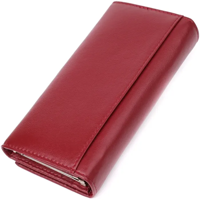 Місткий жіночий гаманець із натуральної шкіри ST Leather 23089 Бордовий