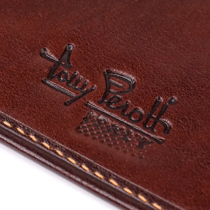 Універсальна обкладинка на паспорт з натуральної глянсової шкіри Tony Perotti 20890_1 (1597 moro) Коричневий