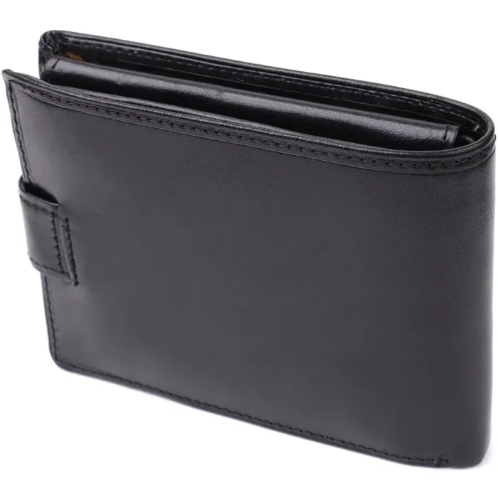 Гаманець чоловічий з гладкої натуральної шкіри Tony Perotti 20853_1 (396A-Q nero) Чорний