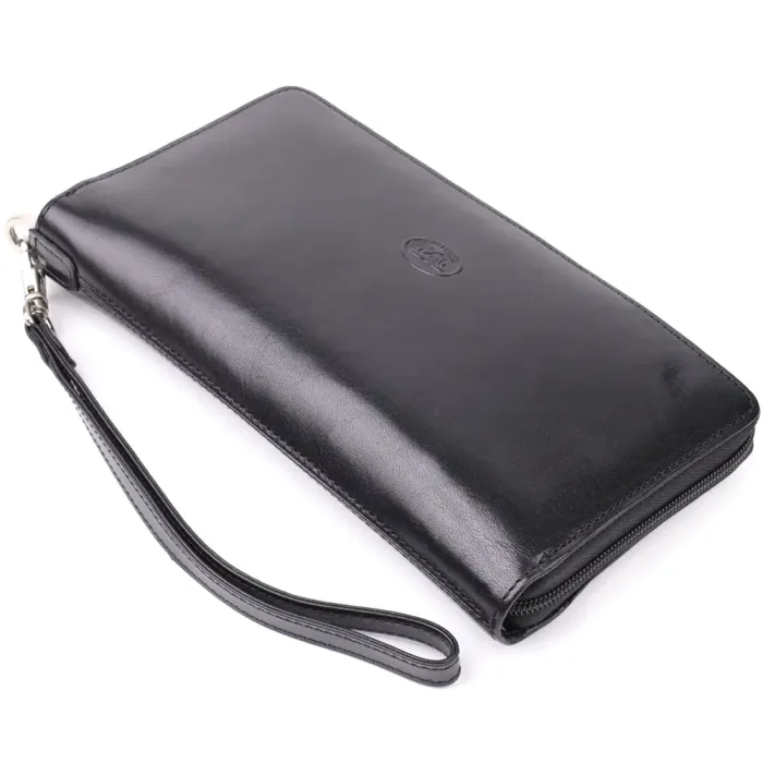 Чоловічий клатч на одне відділення з гладкої натуральної шкіри Tony Perotti 20860_1 (9770 nero) Чорний