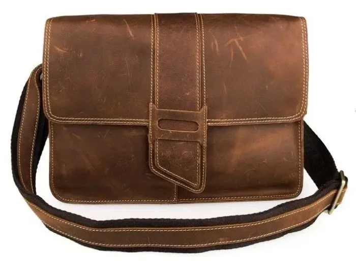 Сумка чоловіча Vintage 14231 у вінтажному стилі Коричнева