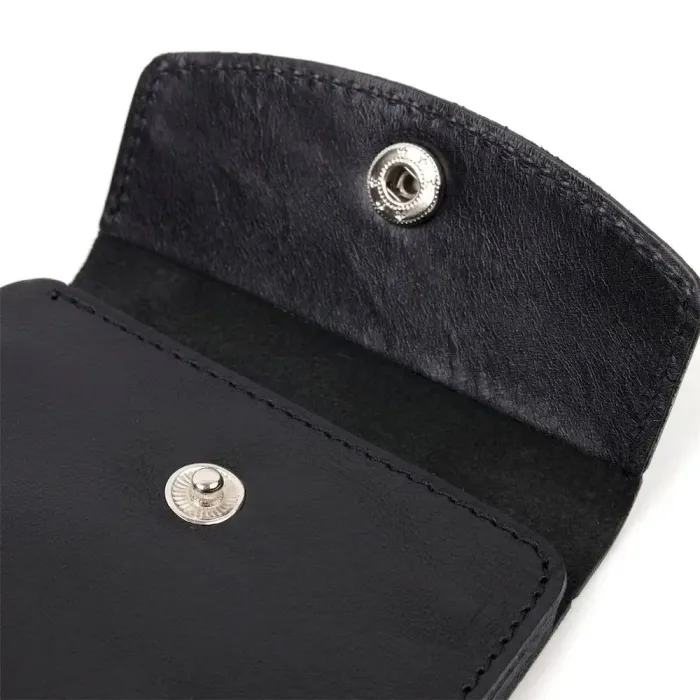 Чоловічий глянсовий шкіряний портмоне Shvigel 16617 Чорний