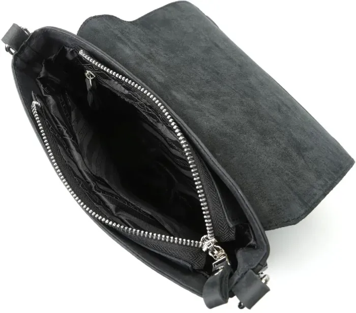 Сумка SHVIGEL 11017 із вінтажної шкіри Чорна