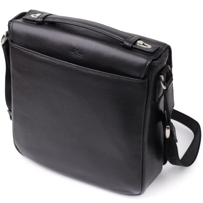 Чоловіча сумка через плече з м'якої натуральної шкіри Tony Perotti 20845_1 (9207-24 nero) Чорний
