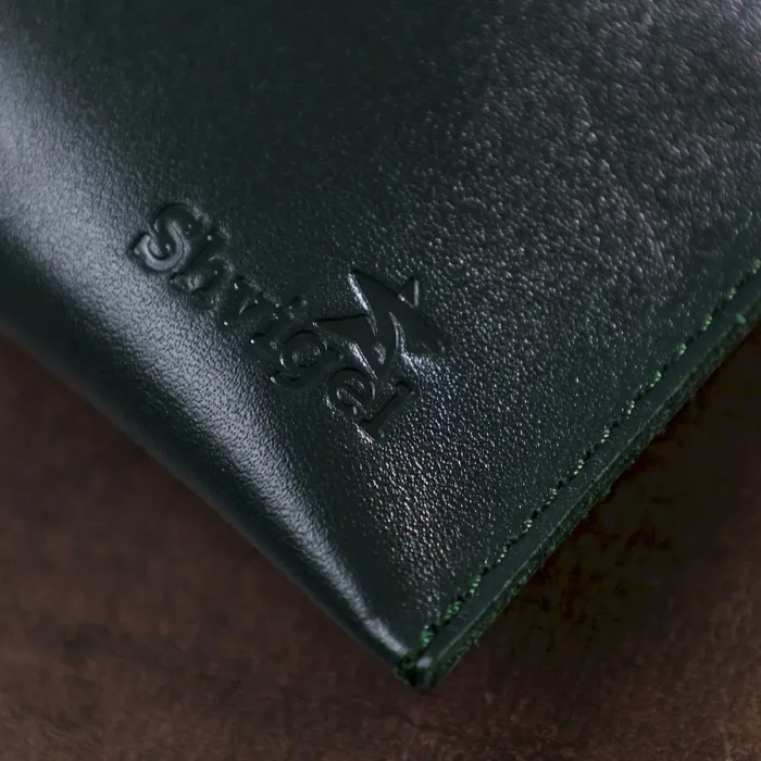 Шкіряна практична тревел-косметичка Shvigel 16423 Зелений