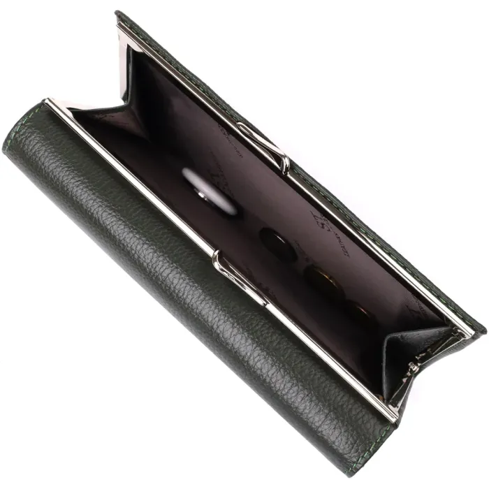 Стильний гаманець для жінок з монетницею із натуральної шкіри ST Leather 23106 Зелений