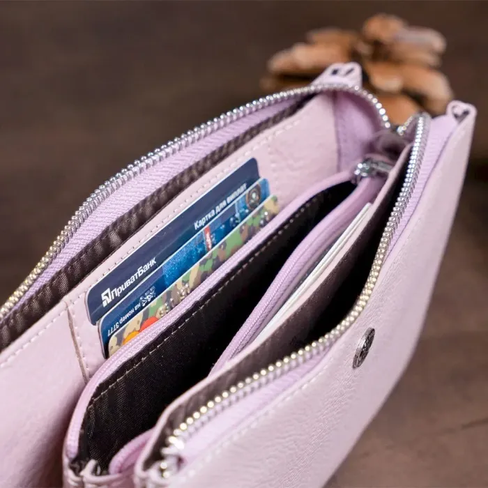 Місткий клатч на два відділення жіночий ST Leather 19247