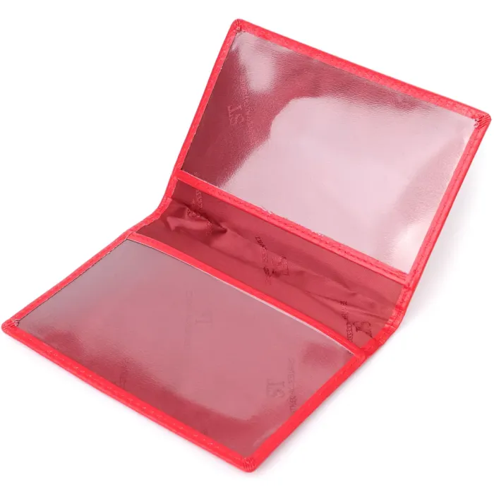 Яскрава обкладинка на паспорт універсального формату із натуральної шкіри ST Leather 23080 Червоний