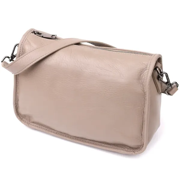 Стильна жіноча сумка на плече з натуральної шкіри Vintage 23002 Темно-сірий