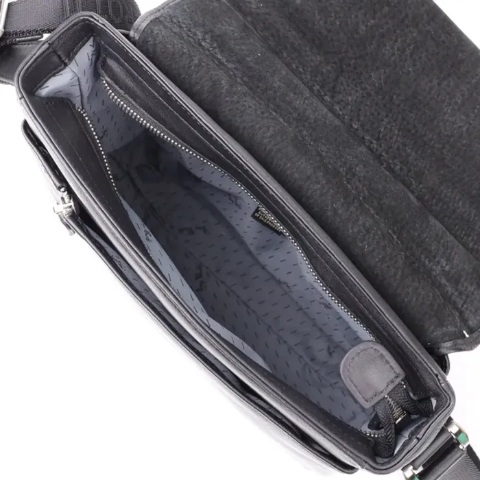 Чоловіча сумка через плече з м'якої натуральної шкіри Tony Perotti 20845_1 (9207-24 nero) Чорний