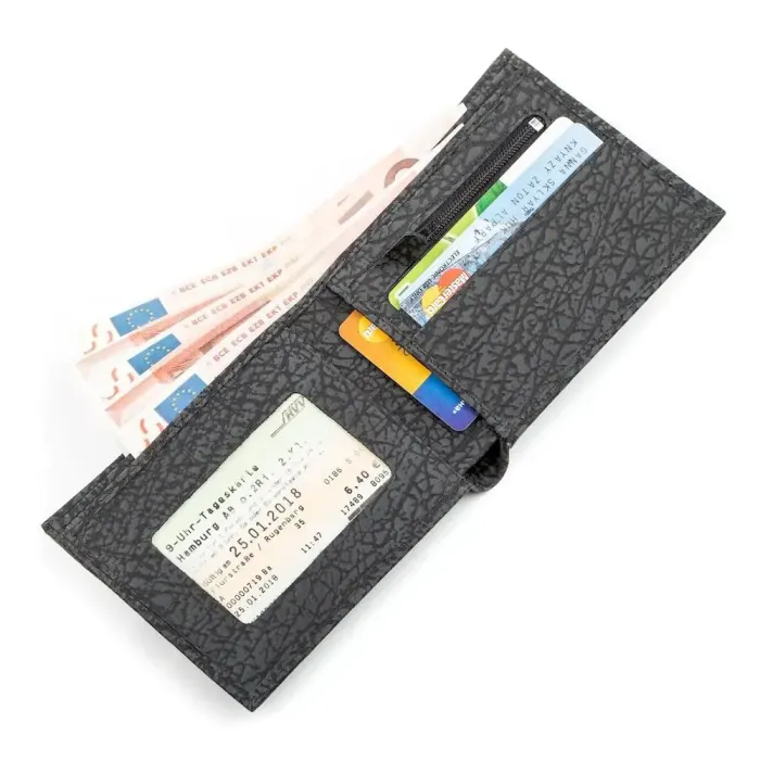 Портмоне мужское Accessory Collection 18140 из натуральной кожи Серое