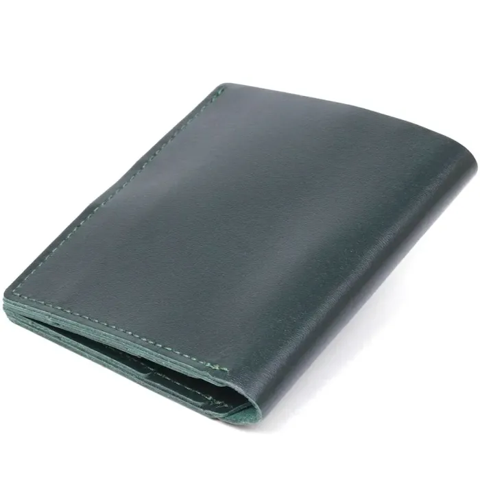 Невеликий шкіряний портмоне Shvigel 16511 Зелений