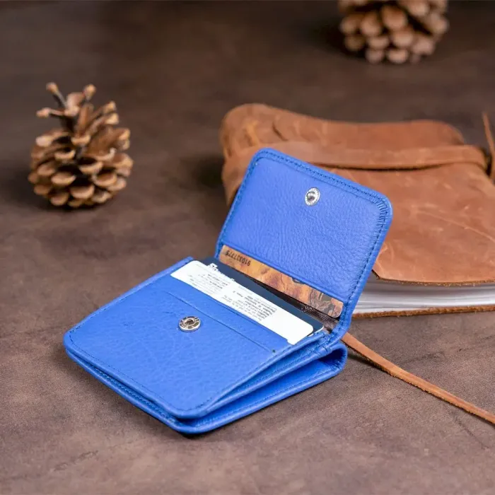 Маленький гаманець на кнопці жіночий ST Leather 19234 Синій