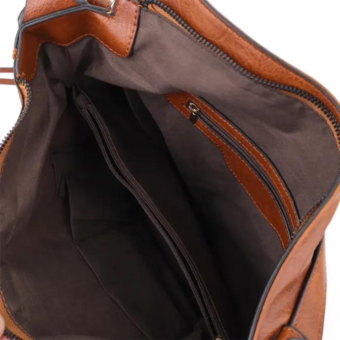 Жіноча сумка великого розміру з екошкіри Vintage 15140 Коричневий