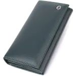 Зручний вертикальний гаманець із натуральної шкіри ST Leather 23086 Зелений