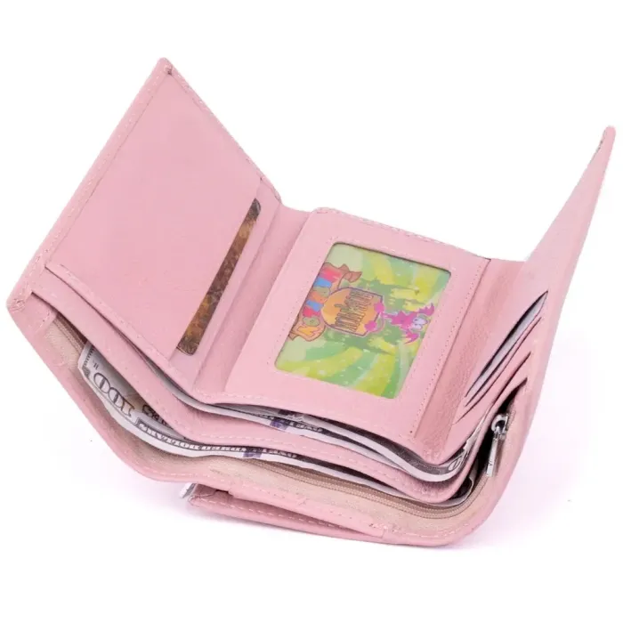 Гаманець горизонтальний із монетником на блискавці жіночий ST Leather 19364 Пудровий