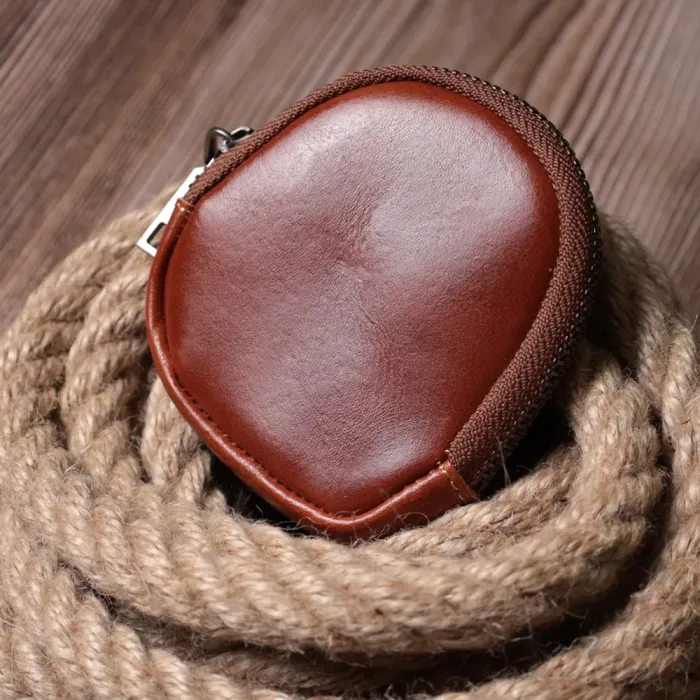 Компактний гаманець для монет із натуральної шкіри Vintage 15080 Коричневий