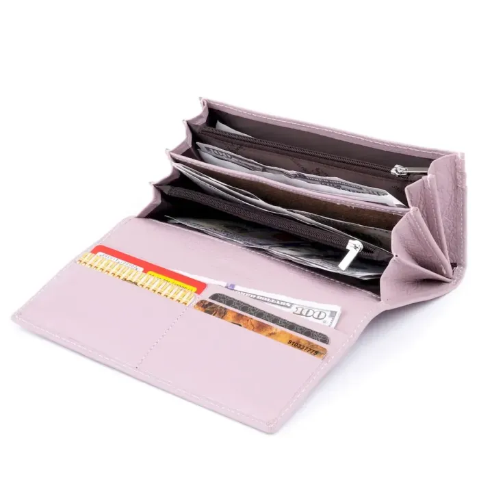 Гаманець на магнітах із клапаном жіночий ST Leather 19242 Ліловий