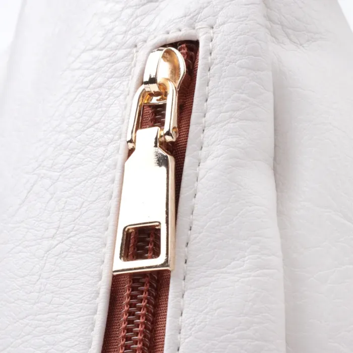 Жіноча сумка через плече з отвором для навушників з екошкіри Vintage 22785 Білий