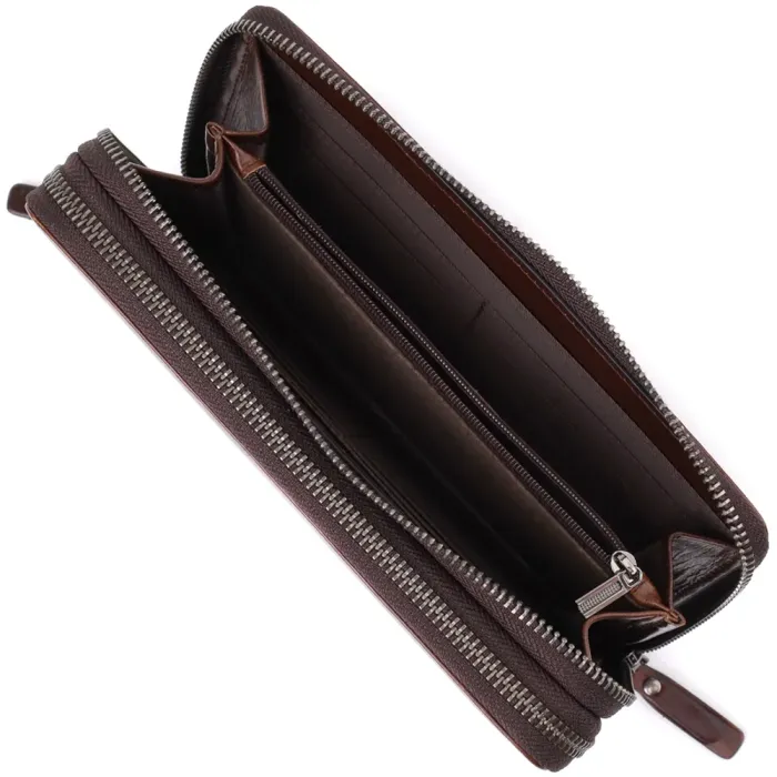 Стильний чоловічий клатч із натуральної шкіри Vintage 23064 Коричневий