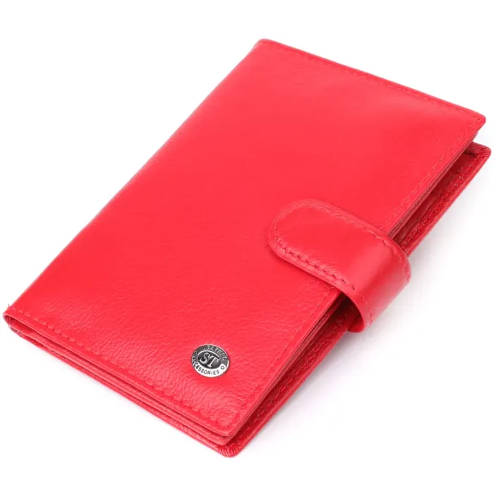 Красива обкладинка на документи для жінок з натуральної шкіри ST Leather 23118 Червоний