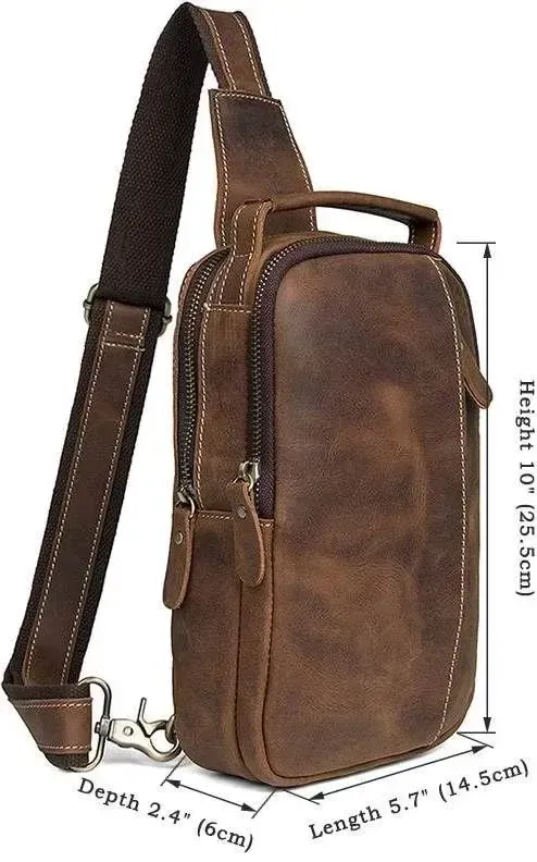 Сумка чоловіча Vintage 14519 Коричнева