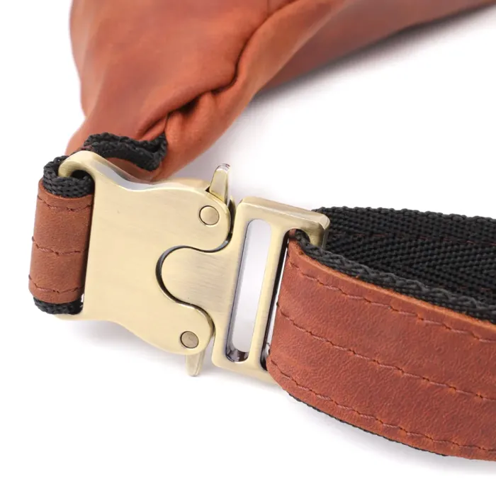 Бананка для чоловіків відмінної якості з натуральної шкіри вінтажної шкіри Shvigel 23140 Рудий