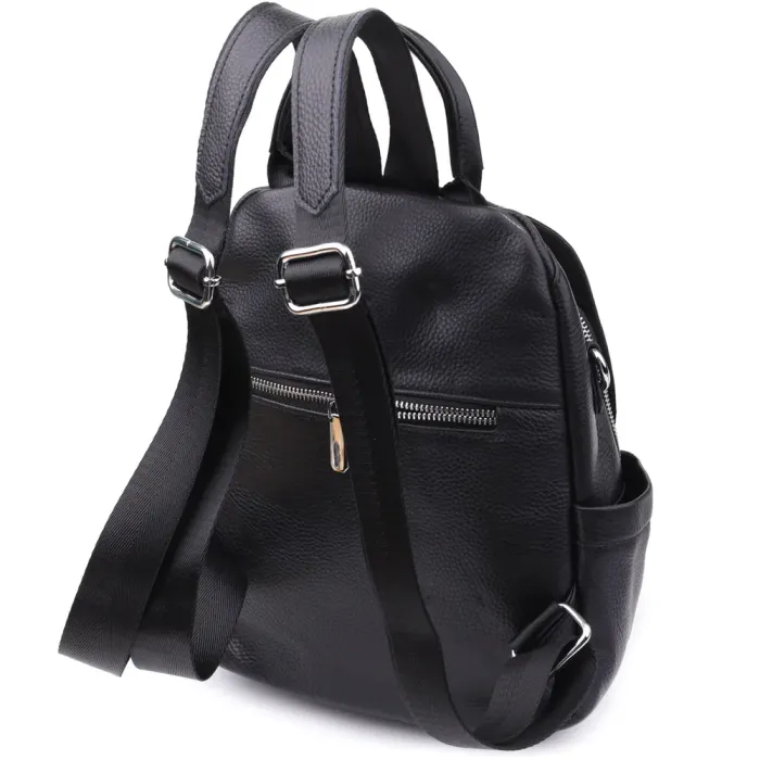 Класичний жіночий рюкзак з натуральної шкіри Vintage 23061 Чорний