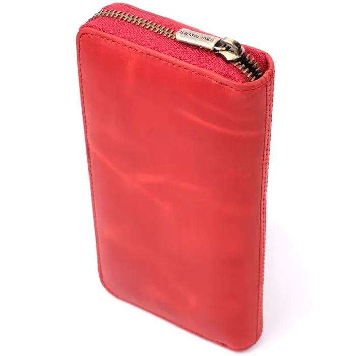 Унікальний жіночий гаманець з матової натуральної шкіри Tony Perotti 20834_1 (2250 rosso) Червоний