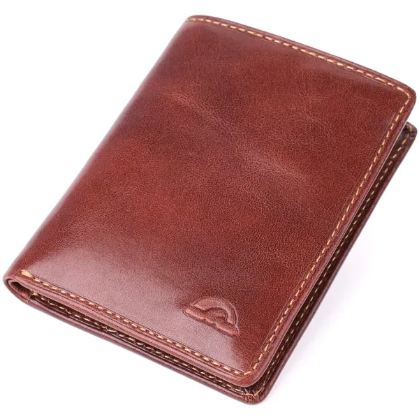 Гаманець для чоловіків з глянсової натуральної шкіри Tony Perotti 20897_1 (3549 moro) Коричневий
