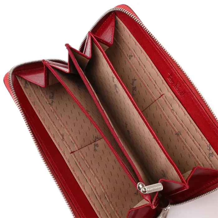 Жіночий гаманець на одне відділення з гладкої натуральної шкіри Tony Perotti 20861_1 (2943 rosso) Червоний