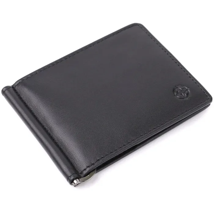 Модний затискач для грошей з м'якої натуральної шкіри Tony Perotti 20848_1 (5000 nero) Чорний