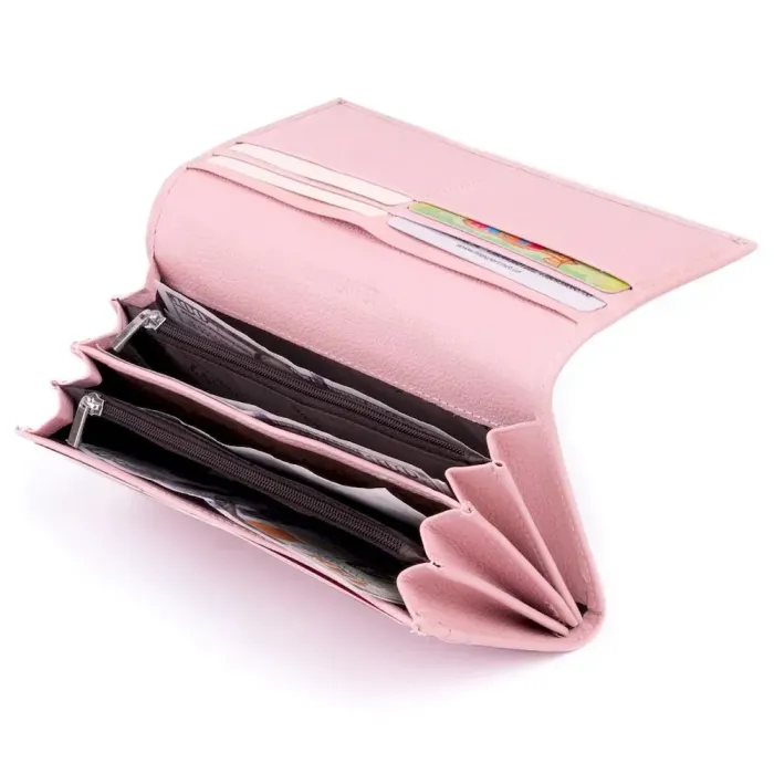 Гаманець на магнітах із клапаном жіночий ST Leather 19245 Рожевий