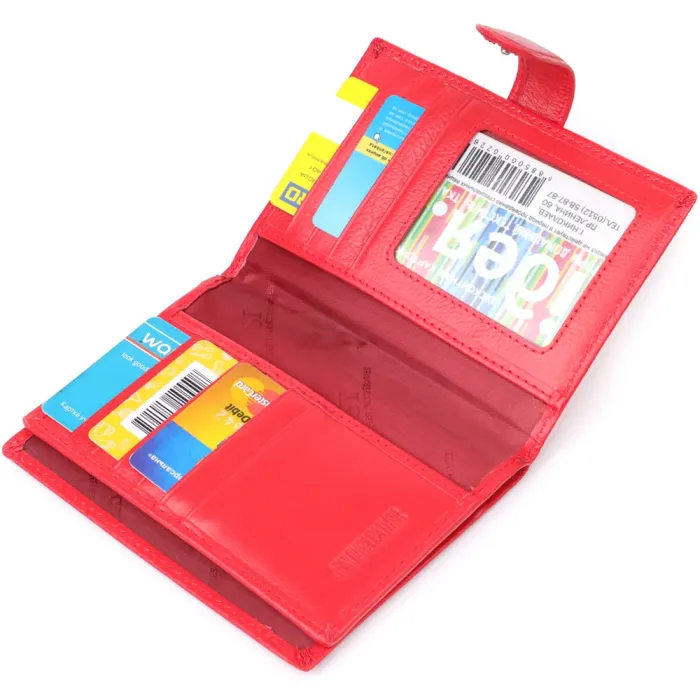 Красива обкладинка на документи для жінок з натуральної шкіри ST Leather 23118 Червоний