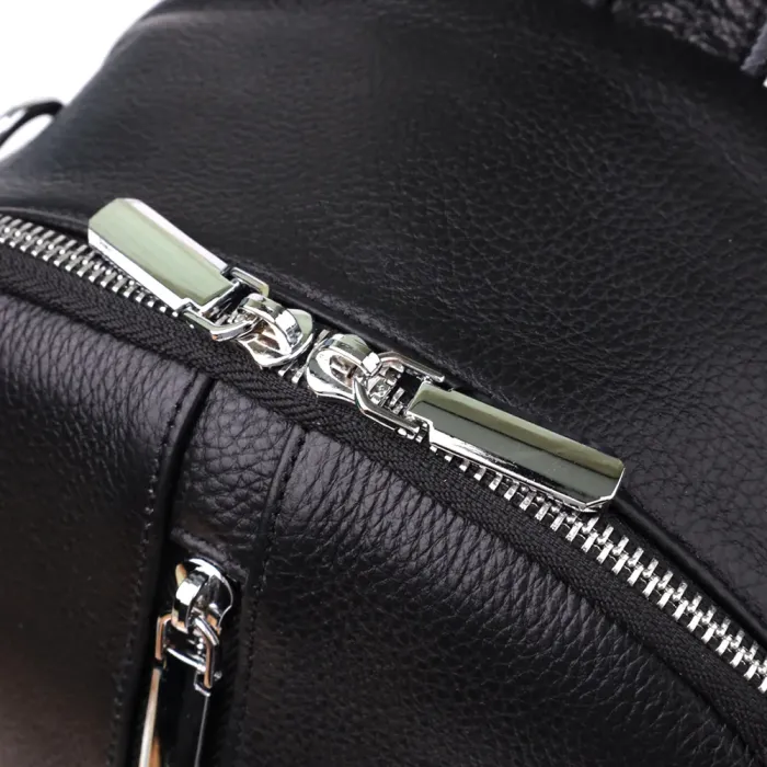 Практичний жіночий рюкзак з натуральної шкіри Vintage 23057 Чорний