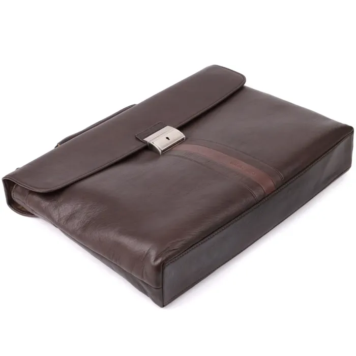 Стильна чоловіча сумка для ноутбука з натуральної шкіри Tony Perotti 20903_1 (9514 moro) Коричневий