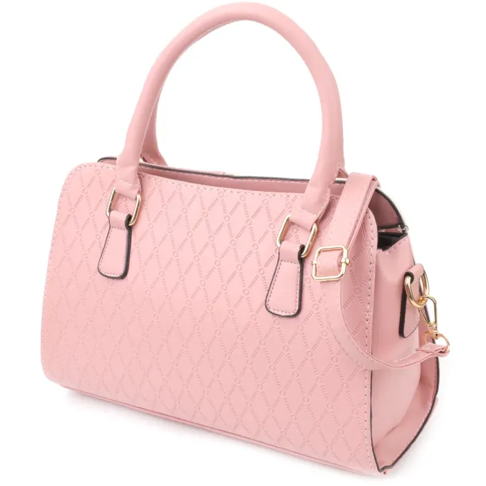 Стильна жіноча сумка на літо з якісної екошкіри Vintage 15130 Рожевий