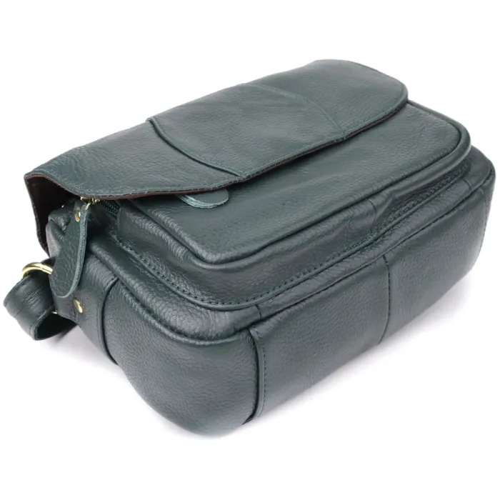 Повсякденна жіноча сумка з натуральної шкіри Vintage 22970 Зелений