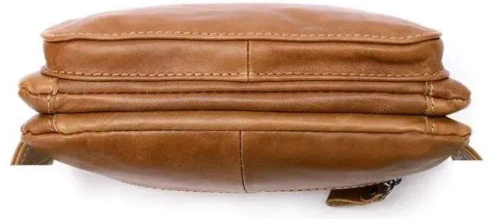 Бананка кожаная Vintage 14900 Светло-коричневая