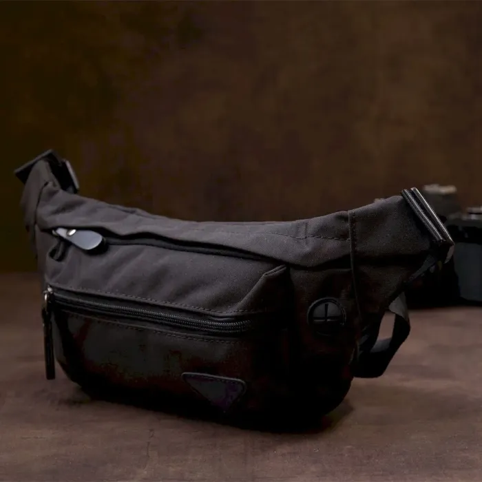 Бананка нейлон Vintage 20635 Чорна