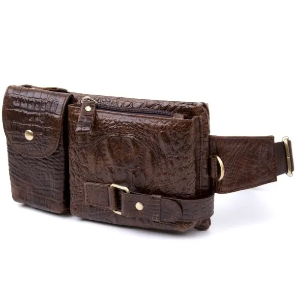 Бананка поясна під шкіру рептилії унісекс Vintage 20401