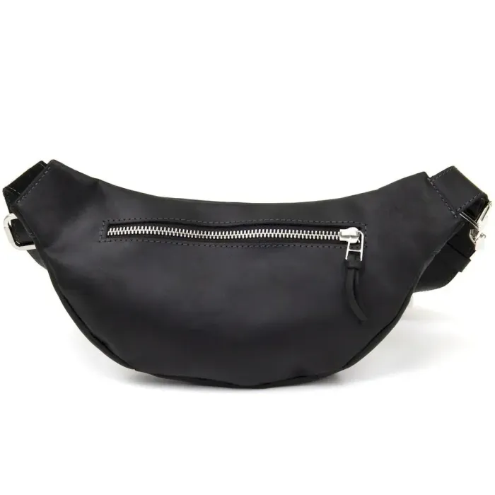 Бананка поясна унісекс вінтажна Grande Pelle 11144 Чорна