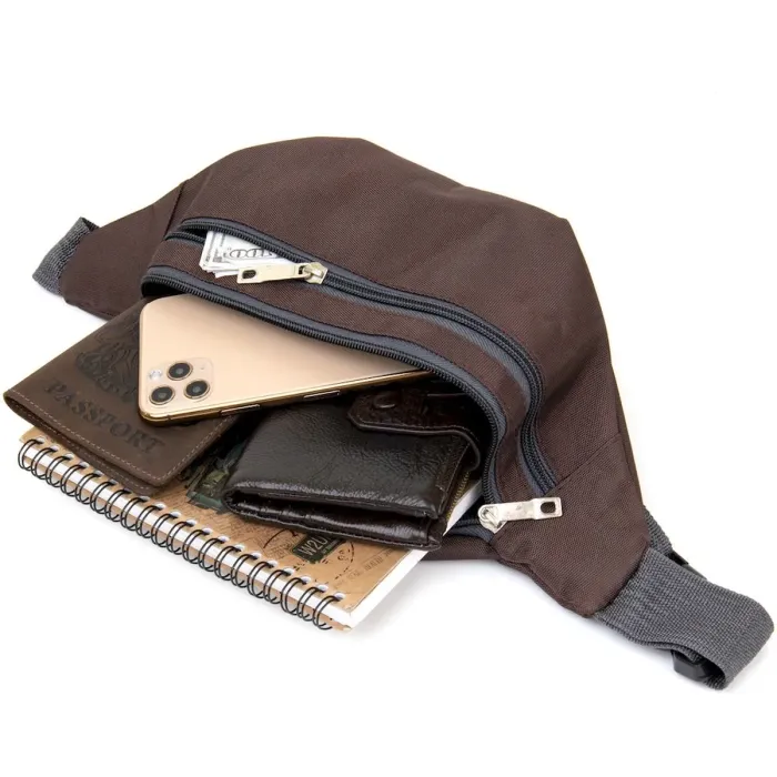 Бананка текстильна Vintage 20501 Коричнева