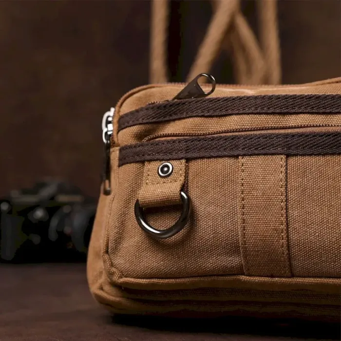 Бананка текстильна на пояс Vintage 20160 Коричнева