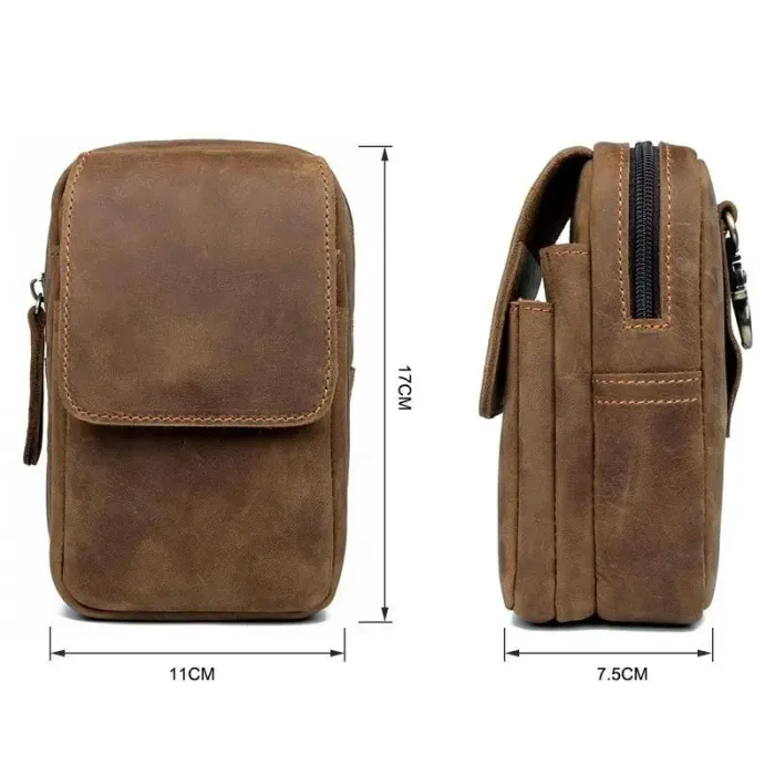 Барсетка чоловіча компактна Vintage 14968 Руда