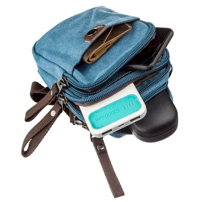 Барсетка текстильна Vintage 20164 Синя