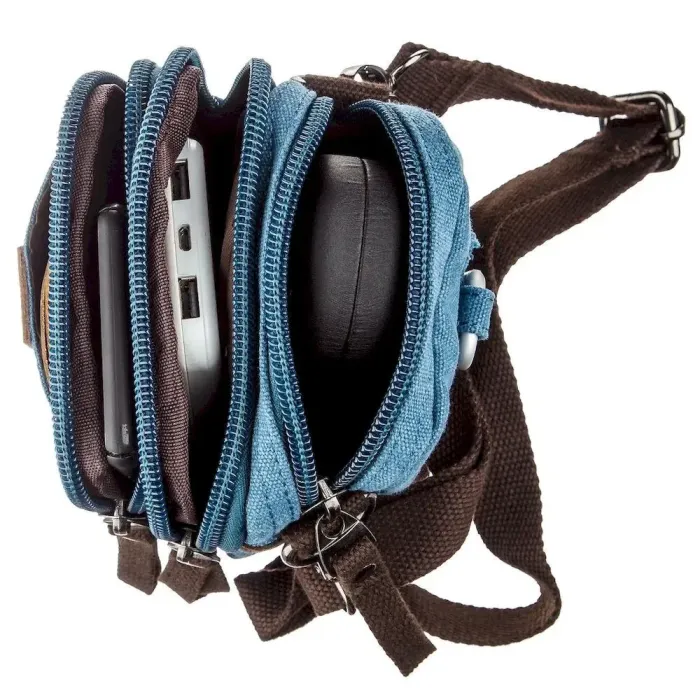 Барсетка текстильна Vintage 20164 Синя