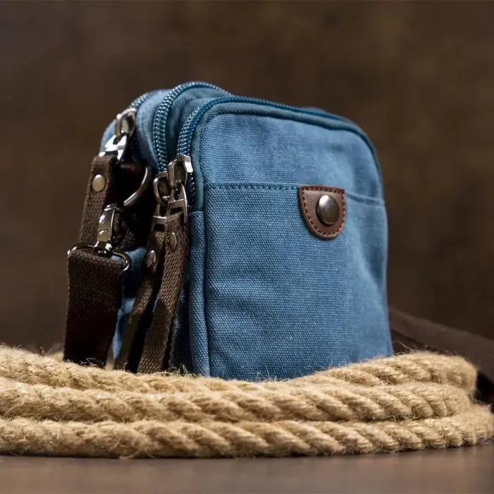 Барсетка текстильна Vintage 20164 Синя