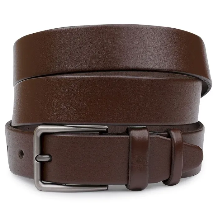 Батальний чоловічий ремінь із натуральної шкіри Vintage 20701 Коричневий